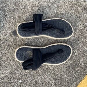 Black Sandals with Wrap Straps